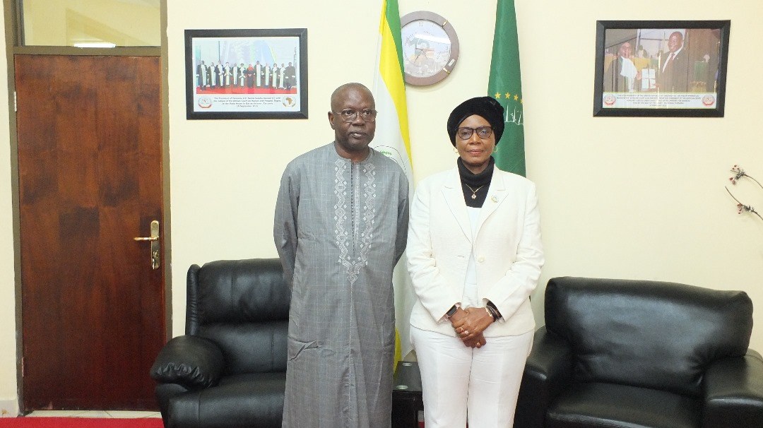 THE PRESIDENT OF THE COURT OF JUSTICE ON A WORKING VISIT TO THE AFRICAN COURT ON HUMAN AND PEOPLES’ RIGHTS